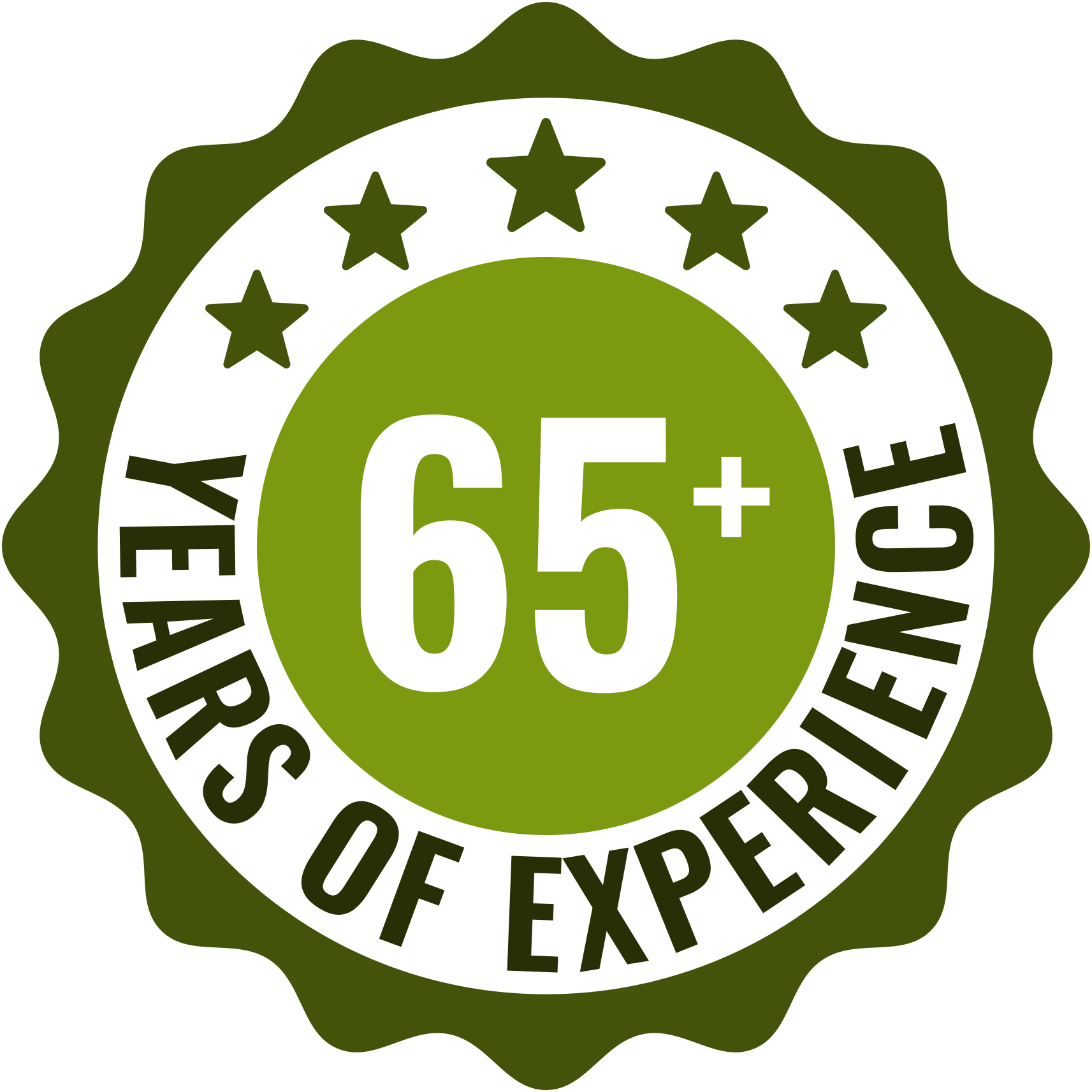 65+ years of experience icon