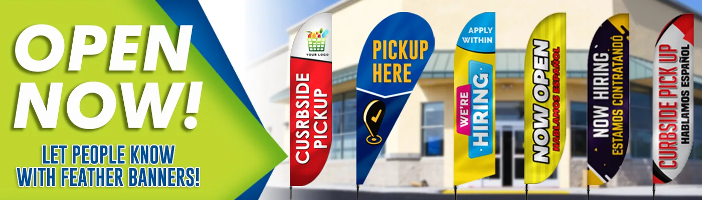 Feather Flags for Reopening Business and Attracting More Customers