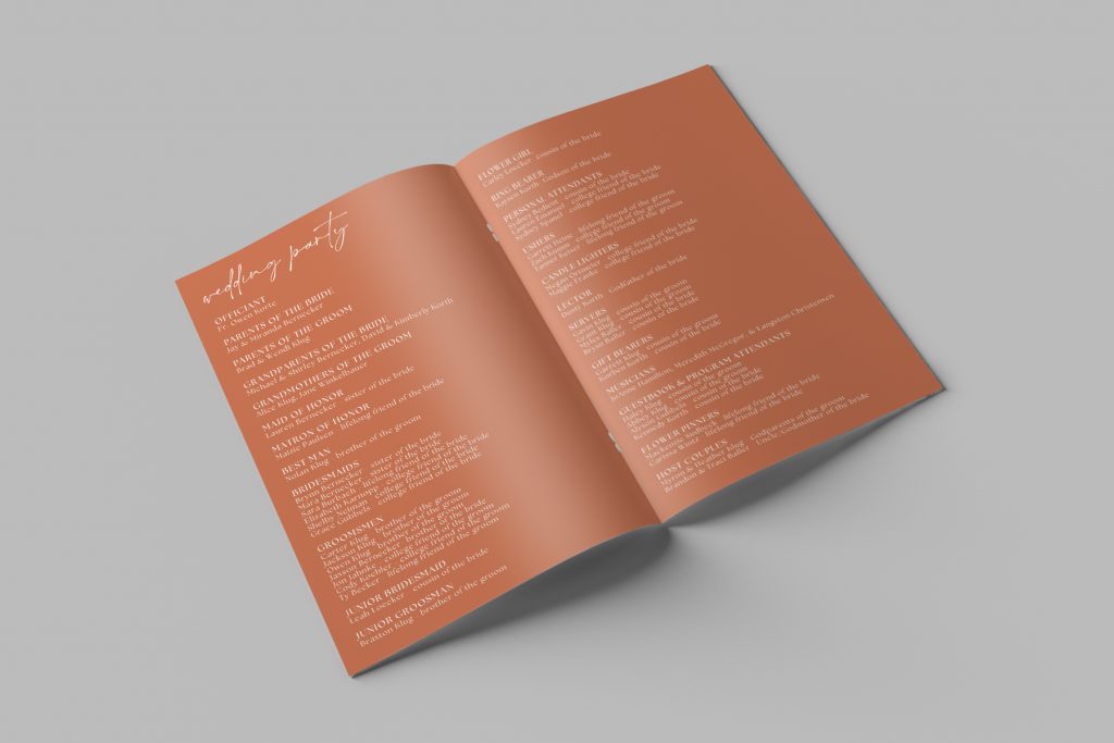 wedding program 