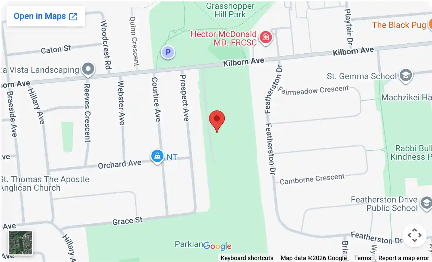 Trillium Dental Alta Vista map