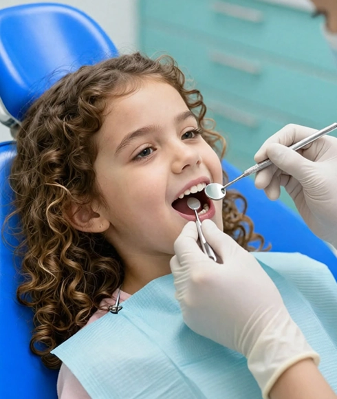 Young patient receiving dental care at the clinic